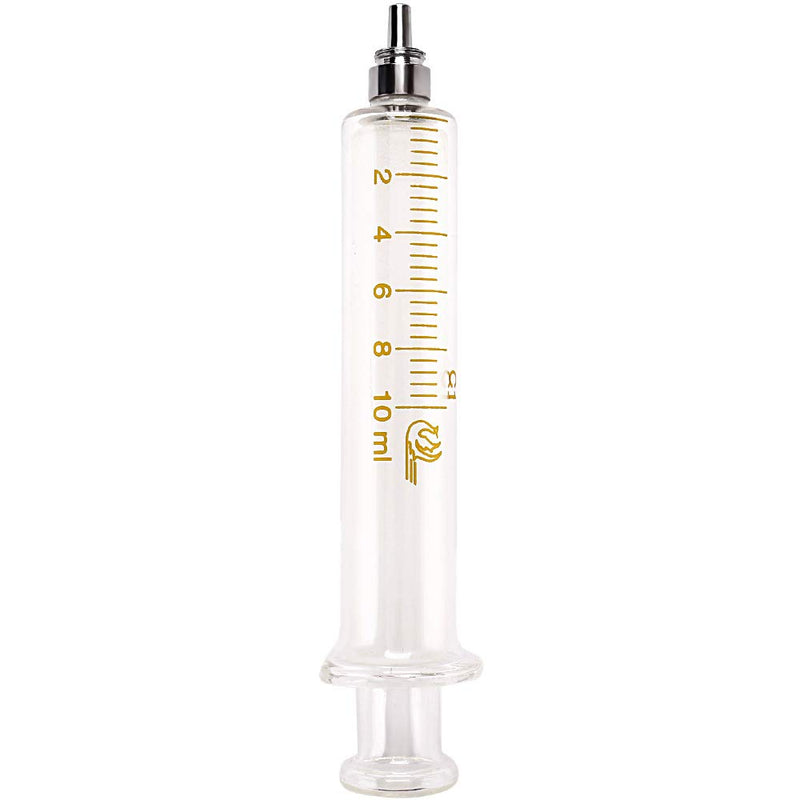 [AUSTRALIA] - Gufastoe 1 Pack Glass Syringes with Caps 10cc/ml for Laboratory 