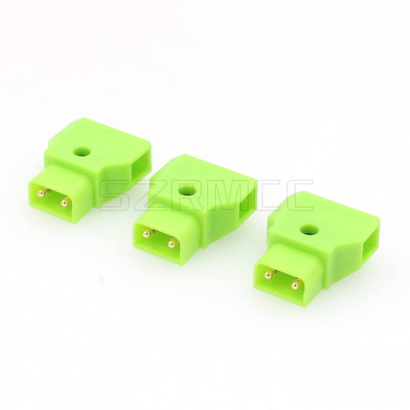 SZRMCC V-Mount Gold Mount Battery Anton-Bauer IDX PowerTap Kit D-tap P-tap Male Plug Connector for ARRI RED Camcorder DSLR Camera Power Cable DIY (Green, 3Pcs) Green 3Pcs Dtap Male Plug