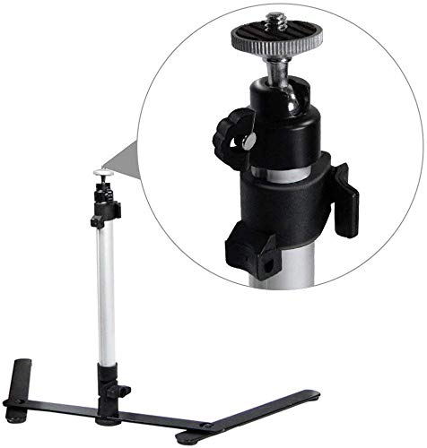 LimoStudio, AGG2934, Lightweight Table Top Tripod Mount Stand with Phone Holder for Android and iPhone, 17-Inch