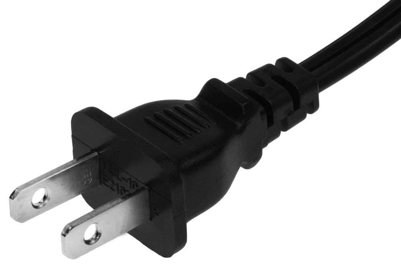SF Cable 2ft 18 AWG 2-Slot Non-Polarized Power Cord (IEC320 C7 to NEMA 1-15P) 2 ft