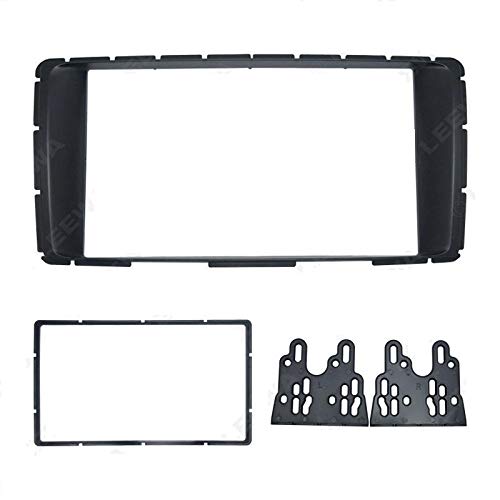 YuYue Radio Stereo Panel for Toyota Hilux 2011-2015 Fortuner 2011-2015 2 Din Car Radio Frame Fascia Panel DVD Stereo CD Panel Dash Mount Refit Installation Trim Kit Frame Black