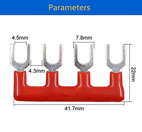 SamIdea 8pcs/ 4 Sets 4 Positions Dual Row 600V 25A Screw Pure Copper Terminal Strip Blocks with Cover + 400V 25A 4 Positions Pre-Insulated Terminal Barrier Strip