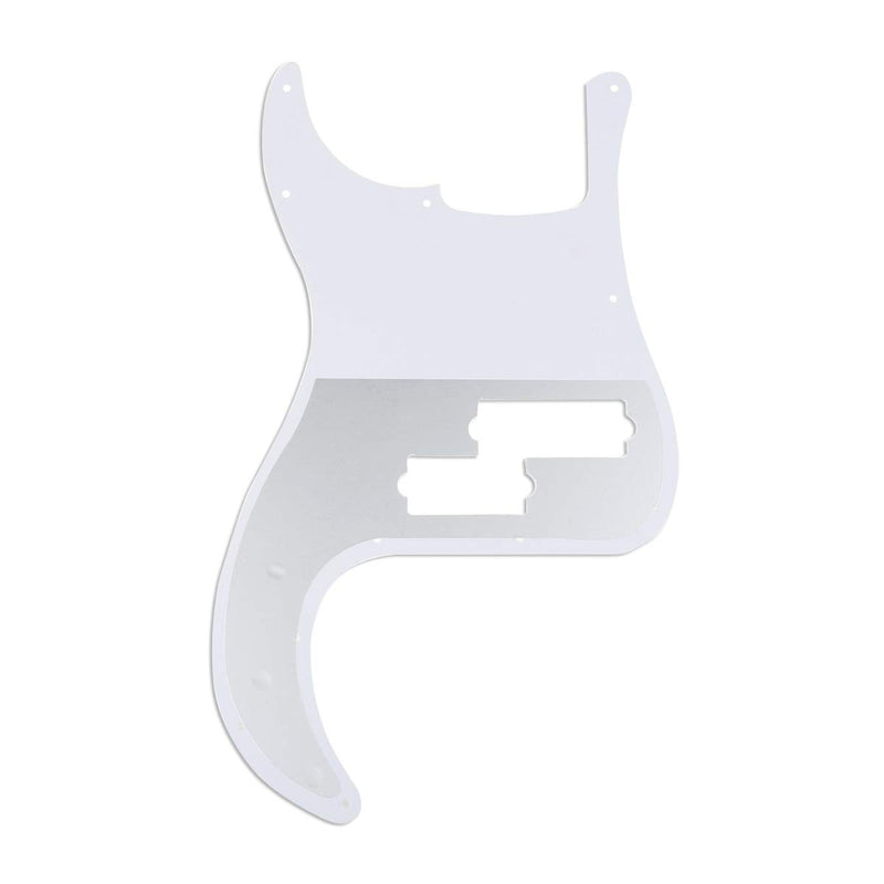 Musiclily Pro 5-String 13-Hole Contemporary P Bass Pickguard for Fender Mexican Precision Bass, 3Ply White