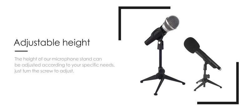 [AUSTRALIA] - Microphone Desktop Stand,Flat Tripod Bracket,Liftable Triangle Holder for Live Broadcasting,Meeting 