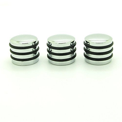 Pxyelec Chrome Guitar Rotary Knobs for Potentiometer Volume Tone Control Pack of 3