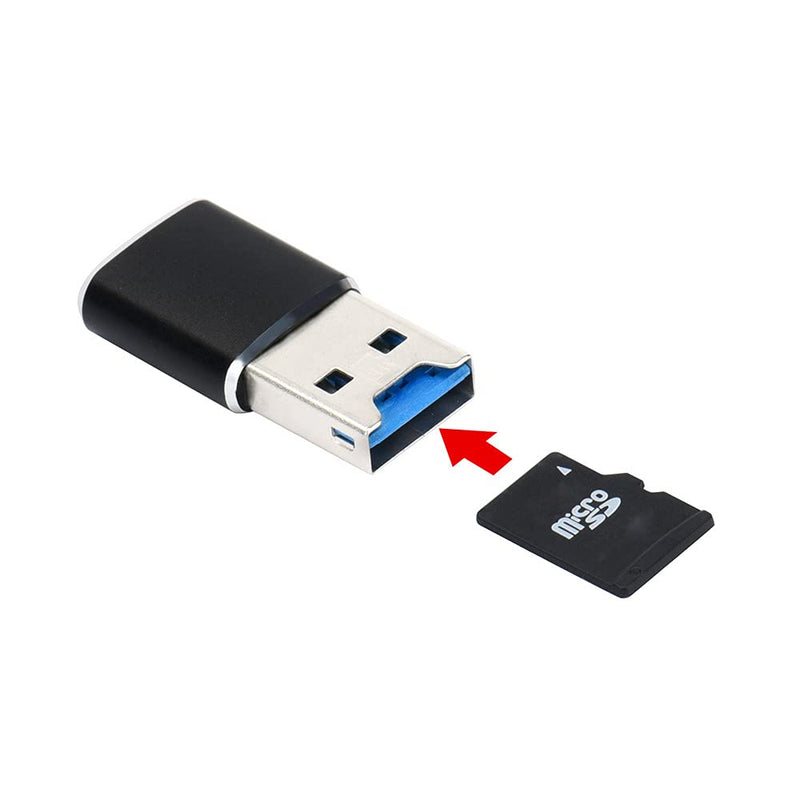 Cablecc Mini Size 5Gbps Super Speed USB 3.0 to Micro SD SDXC TF Card Reader Adapter Cablecc… USB3.0-TF Black