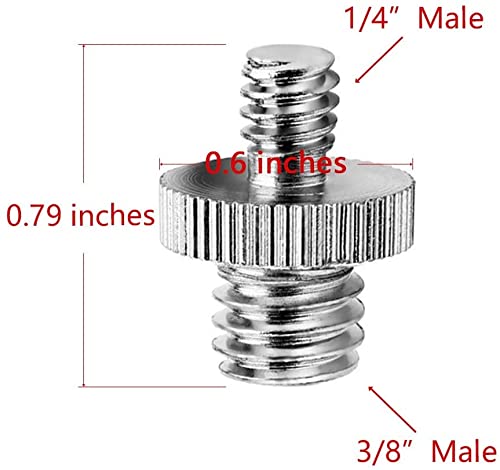 Vizemo 1/4 Inch and 3/8 Inch Converter Threaded Screws Adapter Mount Set for Camera/Tripod/Monopod/Ballhead, 16 Pieces