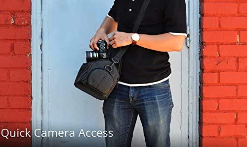 Large Digital Camcorder/Video Padded Carrying Bag/Case for Samsung HMX-F90, HMX-QF30 & More