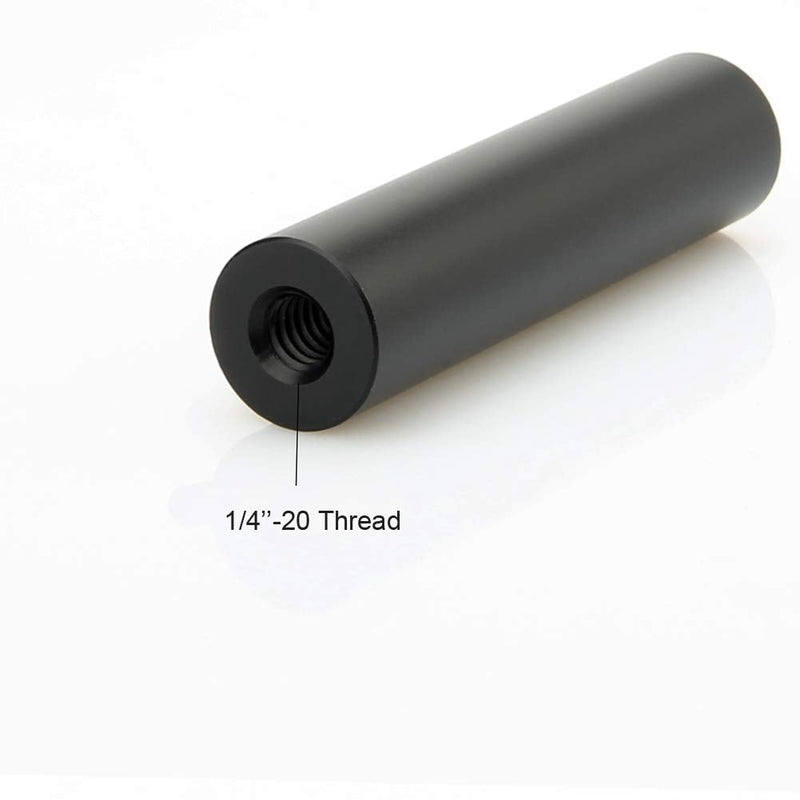 NICEYRIG 2.5 Inch 15mm Rod with 1/4’’-20 Threaded Hole for 15mm Railblock Support, Clamp Mount - 027 2.5 inch rods