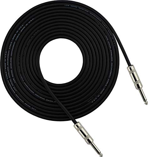 [AUSTRALIA] - StageMASTER SEG-25 25-Feet Instrument 1/4-Inch Straight Each End Connector Low Noise Shielded Cable 25 FT Straight to Straight 