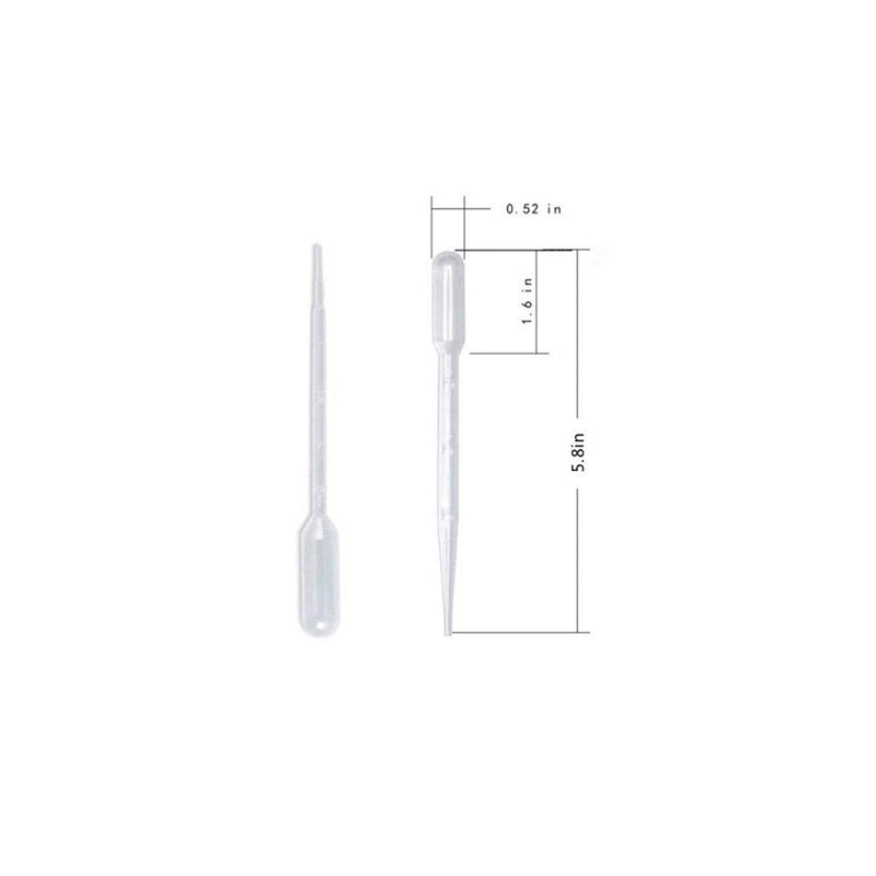 100Pcs Plastic Transfer Pipettes by KoberrLi, 3ml Disposable Calibrated Droppers for Essential Oils, Science Laboratory,DIY Projects