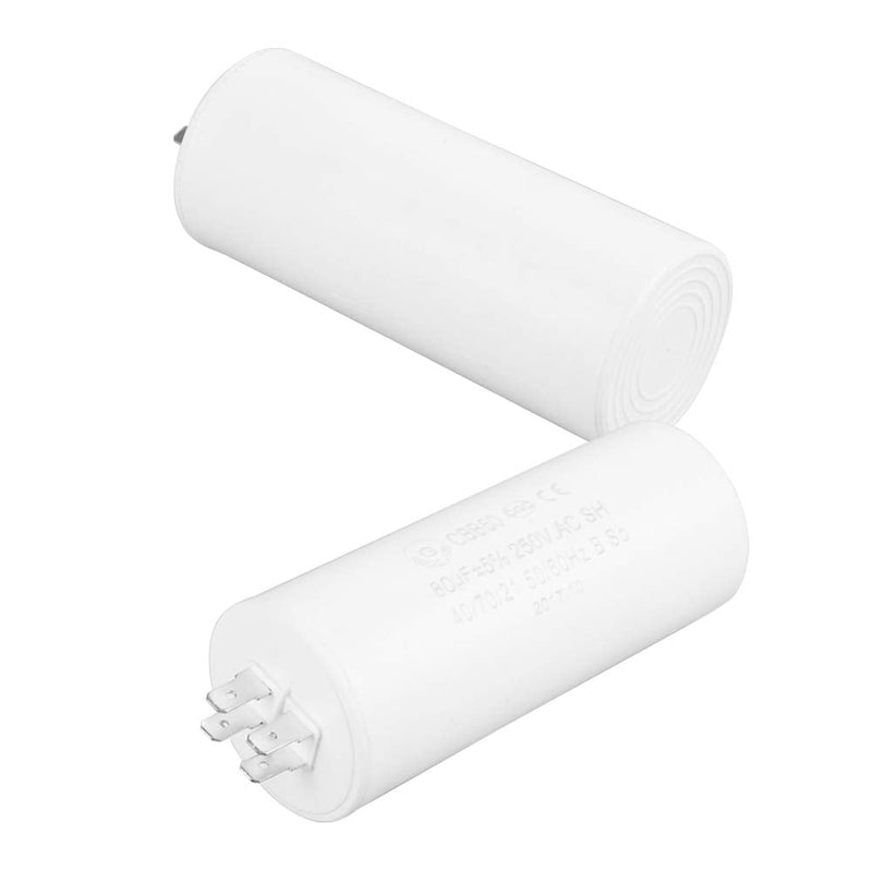 [AUSTRALIA] - CBB60 Capacitor, Cylindrical 80uF 250V Capacitor AC Motor Run Capacitor 50/60Hz for Motor Pump Air Conditioner 