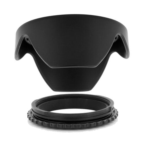 Reversible Bayonet-Screw Mount Petal Lens Hood 55mm, Black