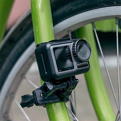 Mojosktch Bike Handlebar Mount for Insta 360 ONE X, Action Cameras and Any Round Pipe Diameter 22-32mm, 360 Rotation Bicycle Mount Holder Quick Release Mount