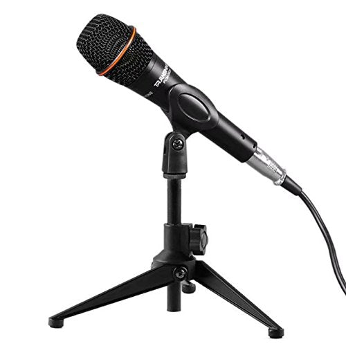 PaddSun Tripod Desktop Microphone Stand Holder with Mic Clip Adjustable Foldable for Live Broadcast Meetings Lectures Podcasts Video Studio