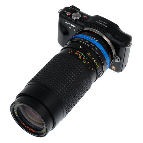 Fotodiox Pro Lens Mount Adapter, for Mamiya ZE (35mm) Lens to Olympus Panasonic Micro Four Third (MFT) Mirrorless Cameras