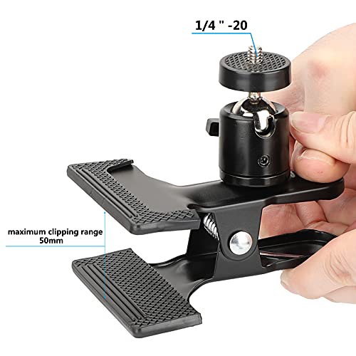 CAMVATE Heavy Duty Spring Clamp Bracket with Adjustable Ball Head Smartphone Clip(50mm Jaw Opening)