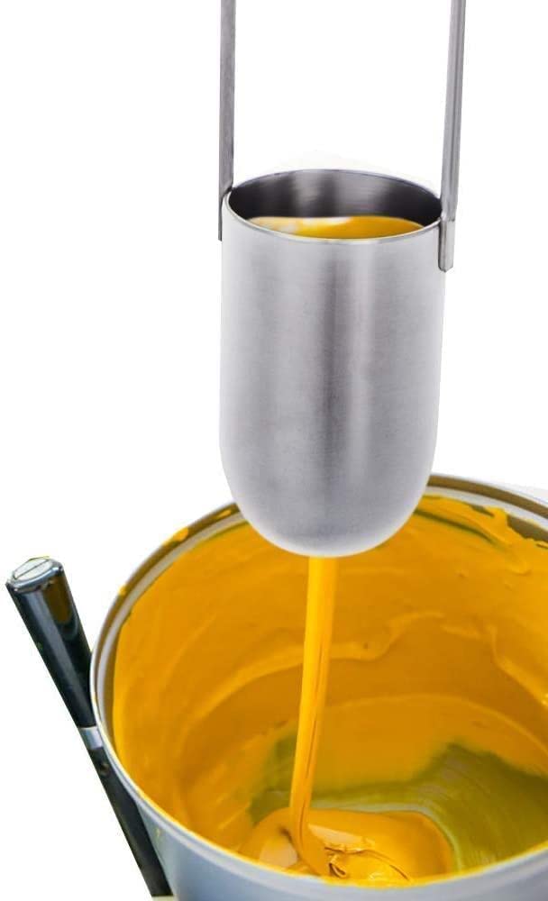 YFYIQI Stainless Steel Zahn Viscosity Cup Viscometer for Medium Viscosity Oil Mixed Paint Latex Paint Hole Diameter 3.8 mm Viscosity Range 100cst to 800cst