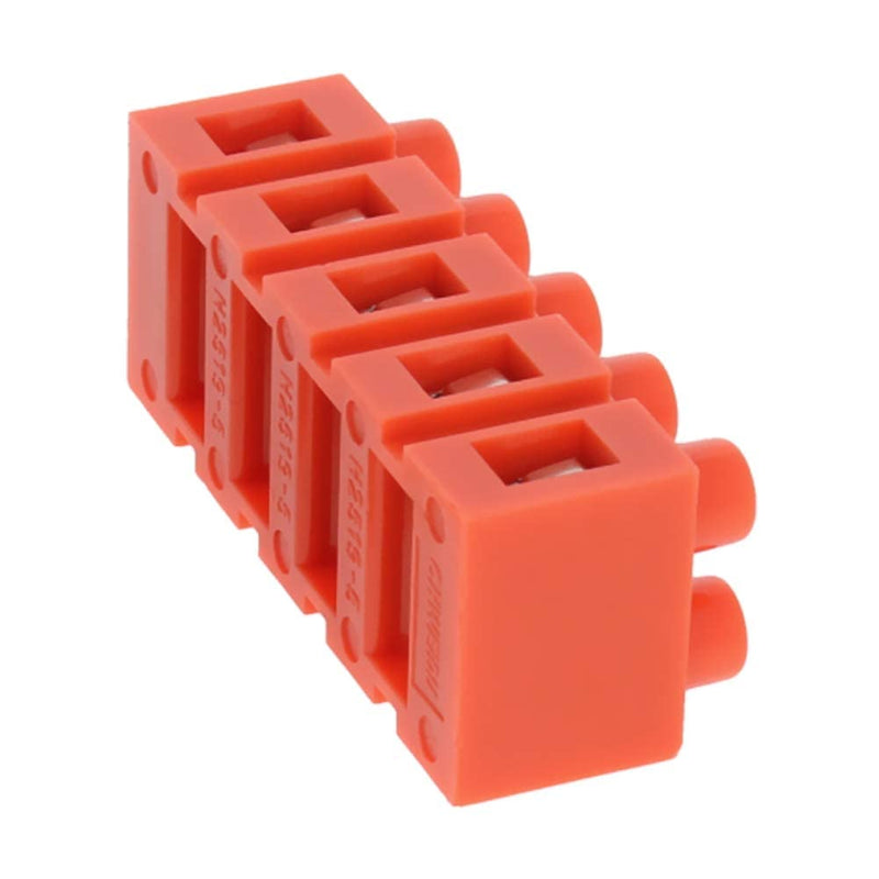 Jutagoss 5 PCS Dual Row Terminal Block H2519-5 Screw Terminal Electric Barrier Strip Block 5 Positions 600V 36A Wire Barrier Block Terminal