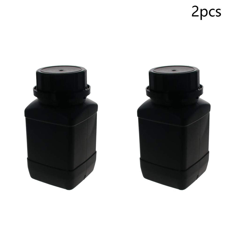 Othmro Plastic Lab Chemical Reagent Bottle, 250ml Wide Mouth Sample Sealing Liquid/Solid Storage Bottles, Black 2pcs 2pcs 250ml black