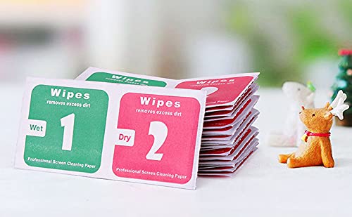 First choose 100pcs(50set) Dry Wet Cleaning Wipes Paper Dust Removal Papers LCD Screens for Tempered Glass Camera Lens, 6.0 x 6.0cm