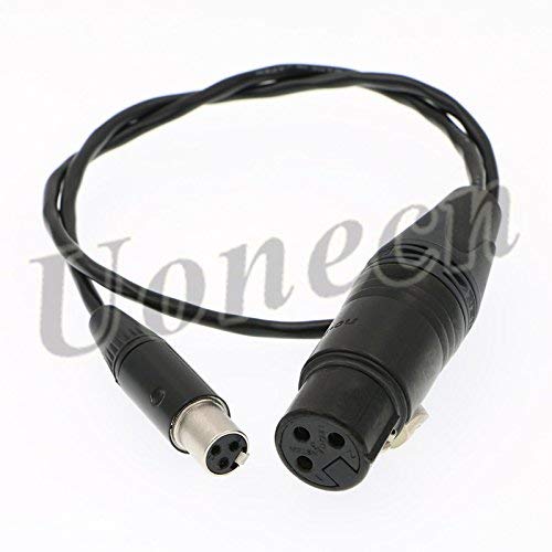 Uonecn Mini XLR 3 Pin Female to 3 Pin Female Plug XL2 TA3-F Audio Cable Adapter Camera Video Assist for SD 442 Devices 688/788 20''