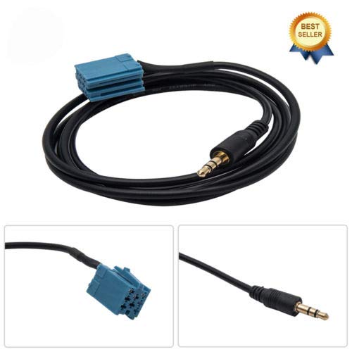 Car Radio Aux Input Cable, MASO 150cm Adapter Lead Cable Waterproof Bluetooth Audio Adapter Cable for Car