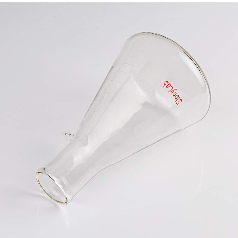 StonyLab Glass 500ml Heavy Wall Borosilicate Glass Filtering Flask, Bolt Neck with Tubulation, 500ml 500 ml