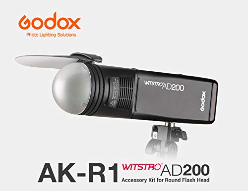 Godox AK-R1 Pocket Flash Light Accessories Kit Compatible for Godox V1 Flash Series,V1-S V1-N V1-C etc Round Flash,use Godox H200R Round Flash Head Compatible for AD200 AD200 pro