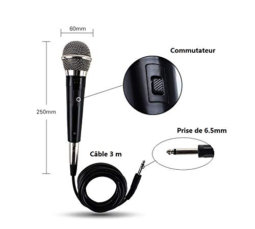 Wired Microphone Professional Dynamic Vocal Microphone Mic Handheld System With On/Off Switch for Karaoke, House Parties
