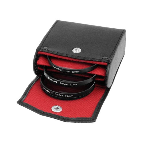 Fotodiox Filter Kit, UV, Circular Polarizer, Soft Diffuser, 62mm for Canon, Nikon, Sony, Olympus, Pentax, Panasonic Camera Lenses.
