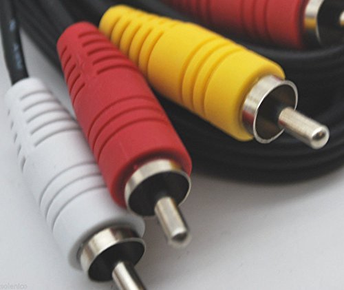 Eeejumpe RCA 6 FT Audio/Video Composite Cable DVD/VCR/SAT Yellow/White/RED CONNECTORS