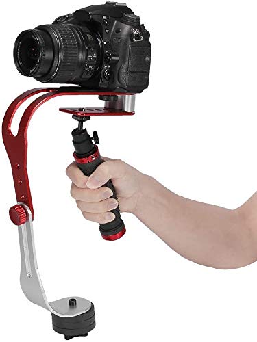 eoocvt Pro Handheld Steadycam Video Stabilizer Handle Grip Steady Support for Canon Nikon Sony Camera Cam Camcorder DV DSLR - Rubber Handle