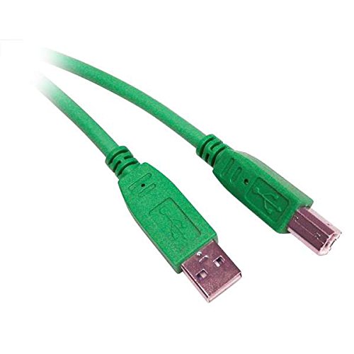 C2G USB Cable Green 6.6 Feet USB A Male to B Male