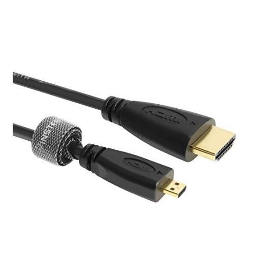 Synergy Digital HDMI Cable Compatible With Panasonic Lumix DMC-G7 Digital Camera AV/HDMI Cable 5 Foot High Definition Micro HDMI (Type D) To HDMI (Type A) Cable