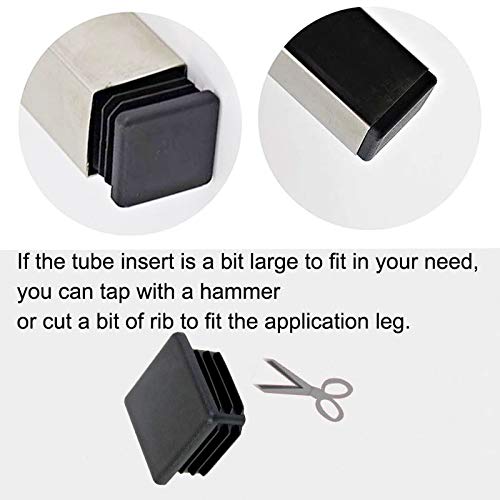 [AUSTRALIA] - Hydanle 16 Pack 2 Inch Square Plastic Plugs, Insert End Caps for Square Tubing Post 2inch 