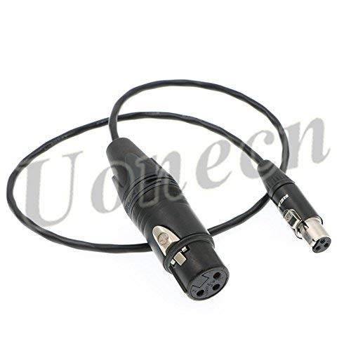 Uonecn Mini XLR 3 Pin Female to 3 Pin Female Plug XL2 TA3-F Audio Cable Adapter Camera Video Assist for SD 442 Devices 688/788 20''