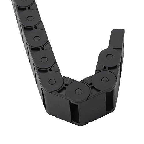 Cable Drag Chain, 15mm x 30mm Black Reinforced Nylon CNC Machine Tool Cable Wire Carrier 1M