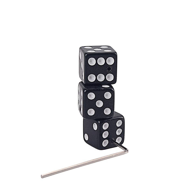 Alnicov Black Plastic Dice Guitar Tone Volume Control Knobs with Wrench for Electric Guitar Pack of 3
