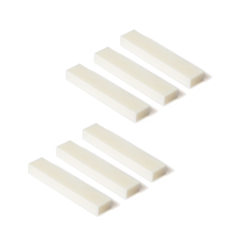 Cheerock 6Pcs Guitar Bone Nuts, Blank & Uncut, Pure Bone Nut for Electric Bass Acoustic Classical Guitar Mandolin Banjo Ukulele DIY