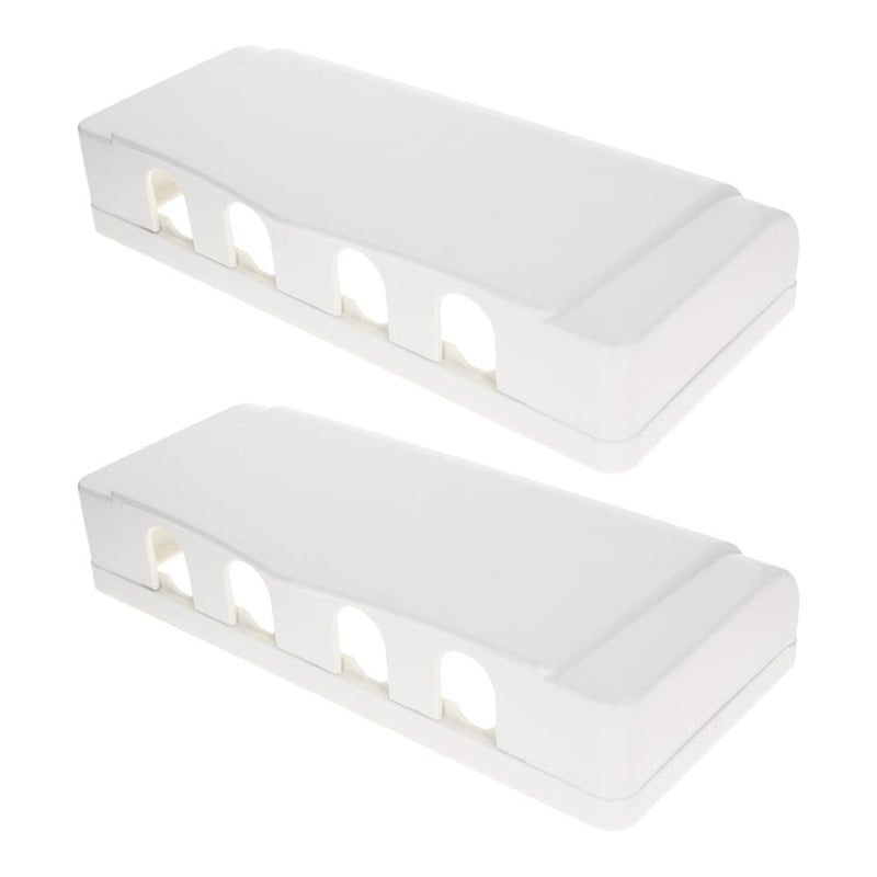 Fielect Weatherproof in Use Outlet Cover Plug Receptacle Protector for Retrofit Siding Construction White 118 Type 210x95x41mm 2Pcs