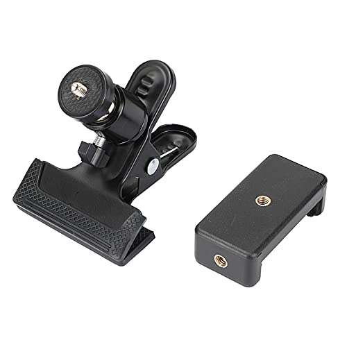 CAMVATE Heavy Duty Spring Clamp Bracket with Adjustable Ball Head Smartphone Clip(50mm Jaw Opening)