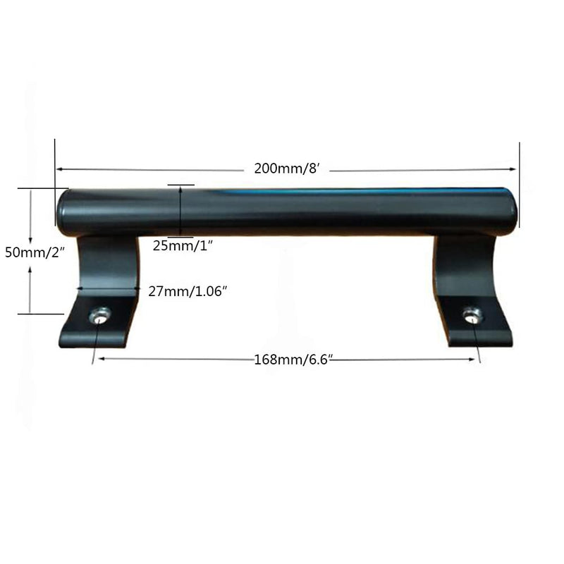 KAFENDA 8inches Aluminum Alloy Sliding Door Handle Balcony Glass Door Handle Bathroom Closet Door Handle Warehouse Door Garden Door Handle Modern Metal Handle(Black) Black