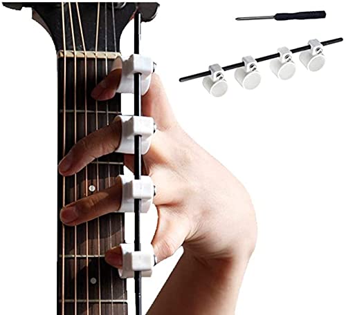 Alnicov Guitar Beginner Finger Expansion Adjustable Stretcher Expansion Finger Trainer with Screwdriver and Spare Rod for Guitar Bass Ukuleles Mandolins