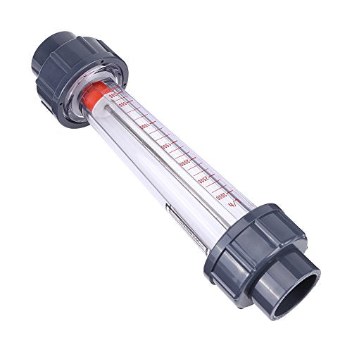 300-3000L/H Plastic Tube Water Rotameter LZS-25 Liquid Flow Meter Float Double Female Connector for DN 25 Tube