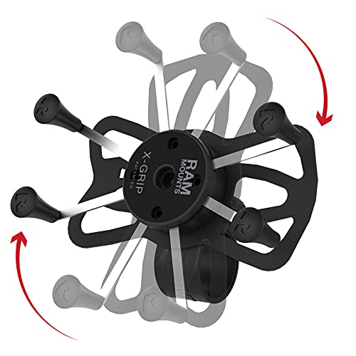RAM MOUNTS X-Grip Phone Mount with RAM Tough-Strap Handlebar Base for Bikes and Motorcycle Handlebars Large Phones