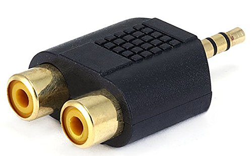 Monoprice 3.5mm Stereo Plug to 2 RCA Jack Splitter Adaptor - Gold Plated