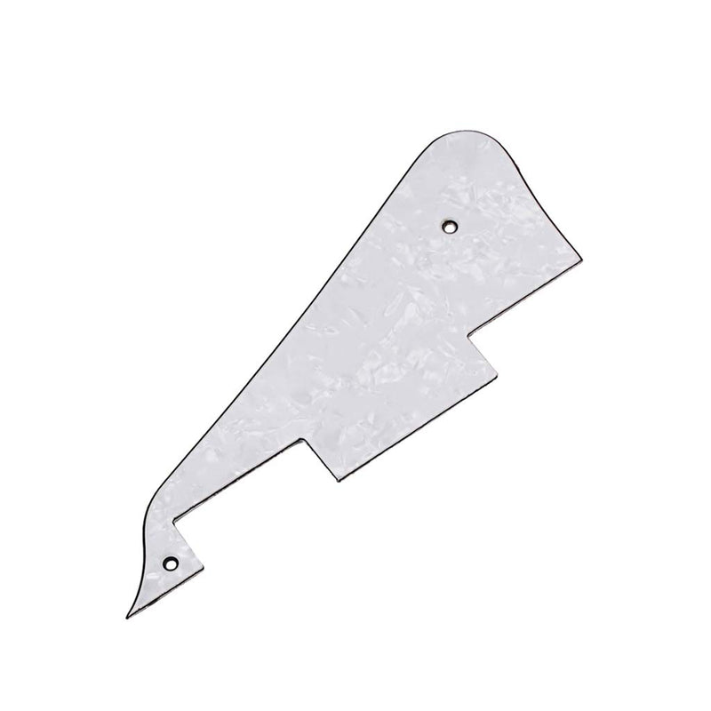 Alnicov 3Ply White Pearl Guitar Pick Guard Scratch Plate Back Plate Fits For Gibson Les Paul Pickguard Replacement