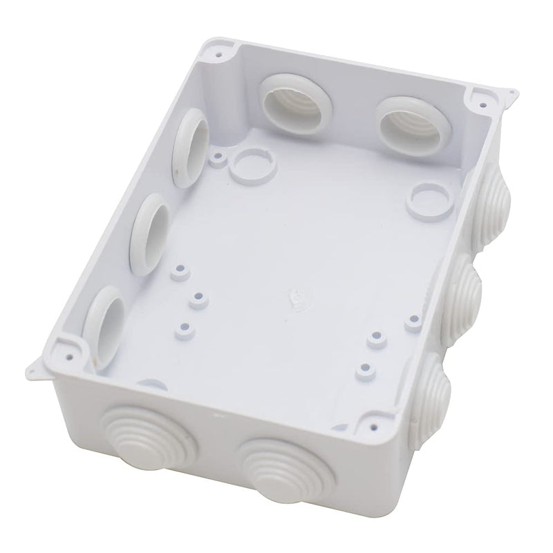 MAKERELE IP65 Watertight Electrical Box Plastic Waterproof Dustproof Universal Electrical Project Enclosure White 5.9”×4.3”×2.8”inch(150×110×70mm) 5.9"*4.3"*2.8"