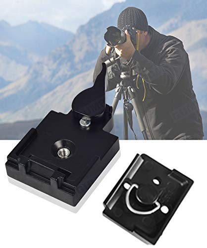 UTEBIT 323 RC2 Quick Release Plate Compatible for Manfrotto 200PL-14 QR Plates Adapter with Rapid Connect Clamp and 1/4'' to 3/8'' Screw for DSLR Camera Tripod Ball Head